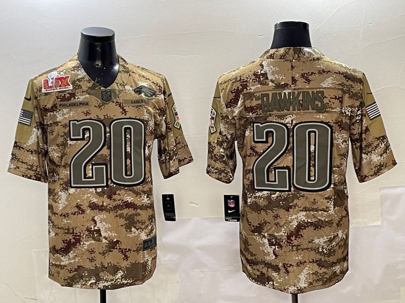 Men Philadelphia Eagles #20 Dawkins Camo 2025 Nike Salute to Service Limited NFL Jersey style 2121